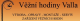 <strong>VĚŽNÍ HODINY VALLA</strong>